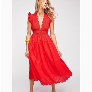 Peach Pie Midi Dress